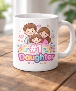 Funny mug with the slogan #1 Daughter