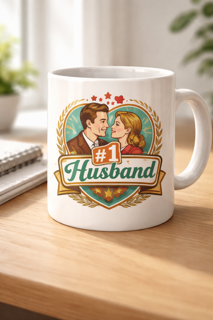 Funny mug with the slogan #1 Husband