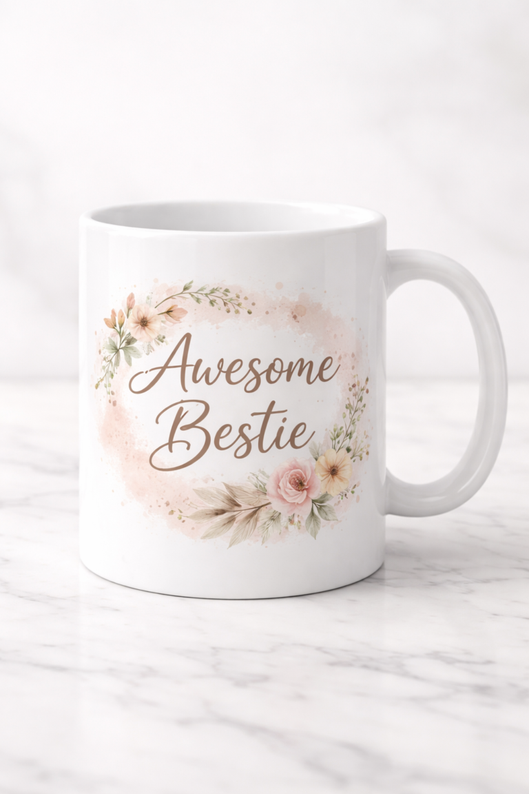 Funny mug with the slogan Awesome Bestie