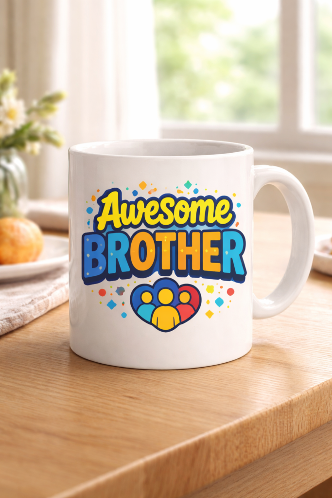 Funny mug with the slogan Awesome Brother