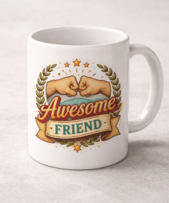 Funny mug with the slogan Awesome Friend