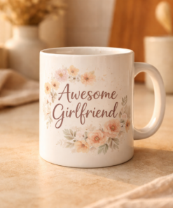 Funny mug with the slogan Awesome Girlfriend