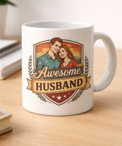 Funny mug with the slogan Awesome Husband