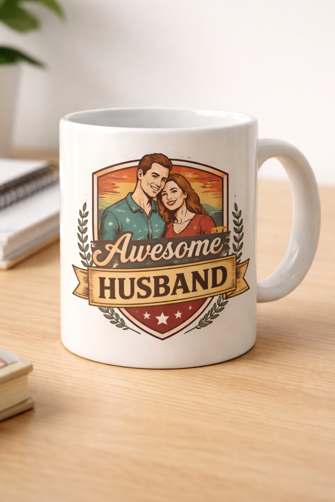 Funny mug with the slogan Awesome Husband