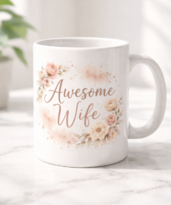 Funny mug with the slogan Awesome Wife