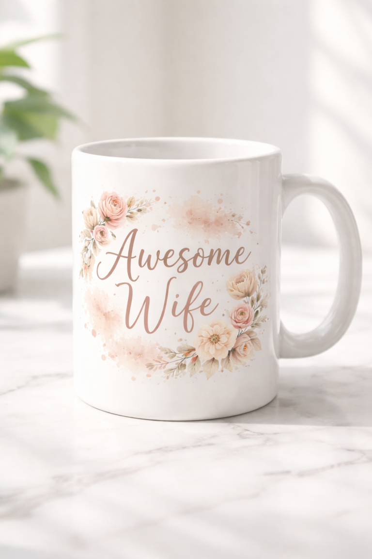 Funny mug with the slogan Awesome Wife