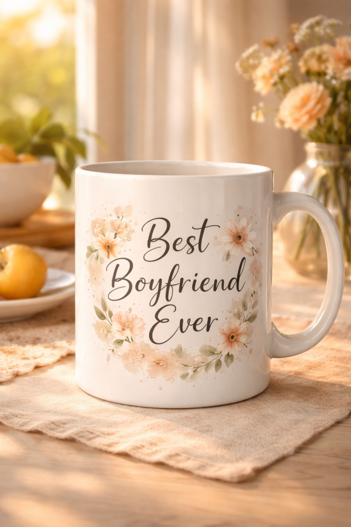 Funny mug with the slogan Best Boyfriend Ever