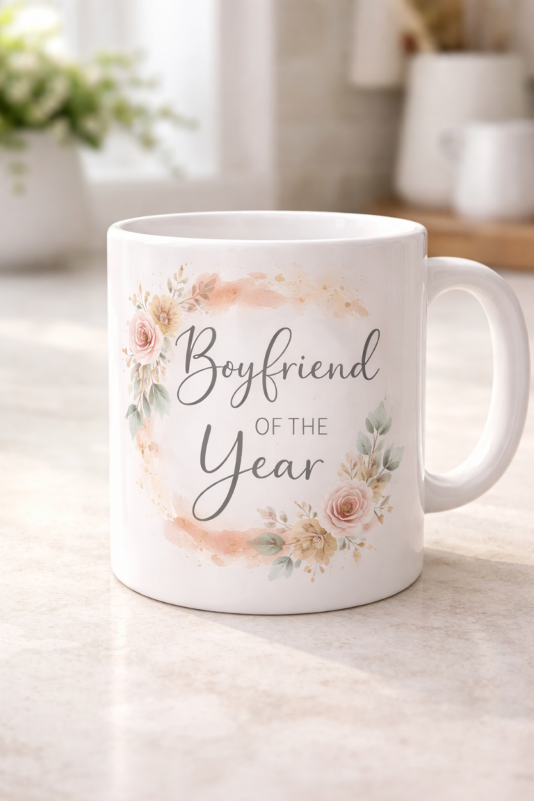 Funny mug with the slogan Boyfriend of the Year