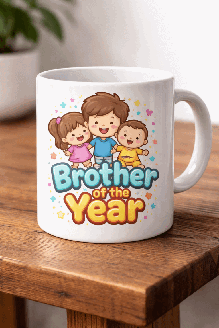 Funny mug with the slogan Brother of the Year
