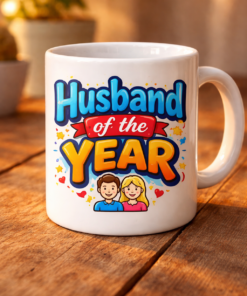 Funny mug with the slogan Husband of the Year