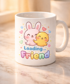 Funny mug with the slogan Loading... Friend