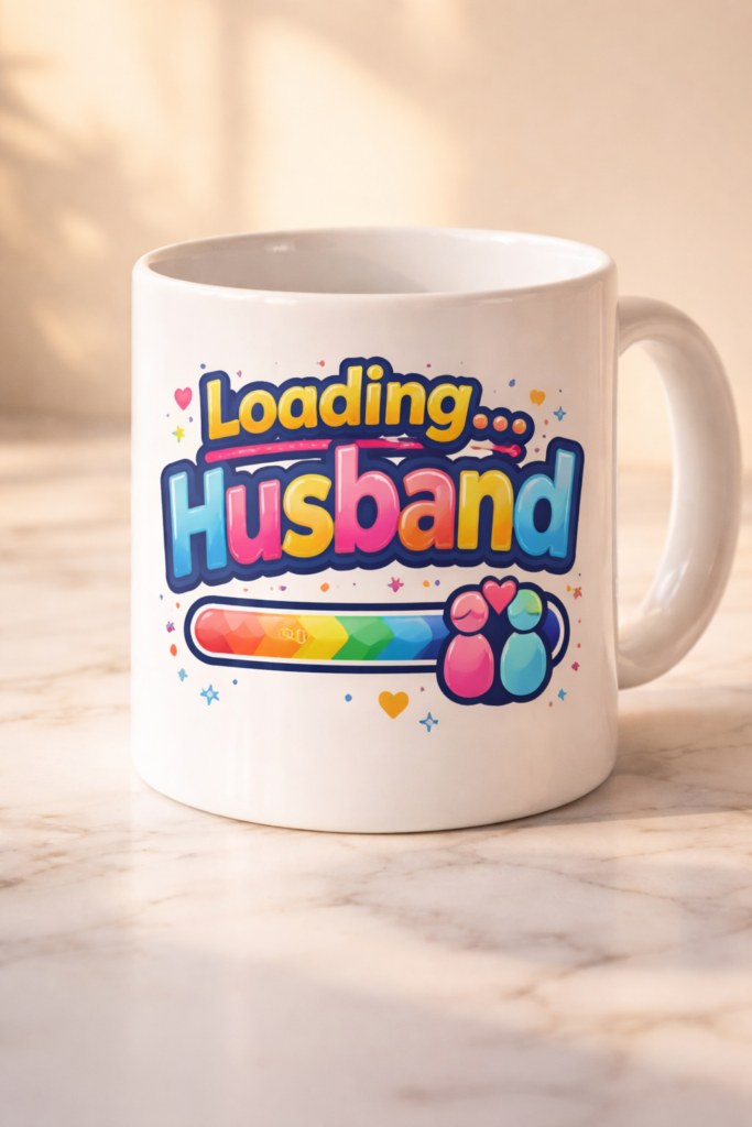 Funny mug with the slogan Loading... Husband