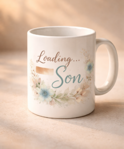 Funny mug with the slogan Loading... Son