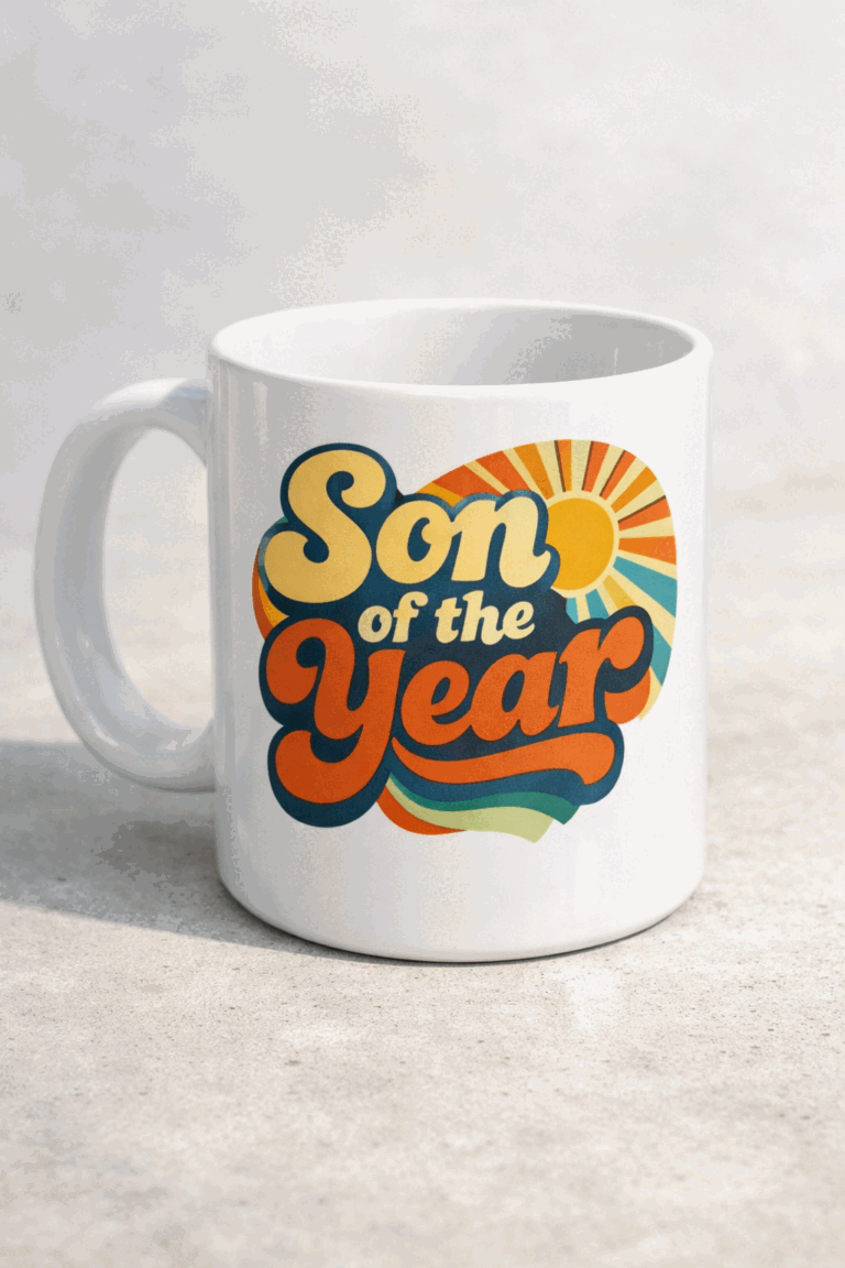 Funny mug with the slogan Son of the Year
