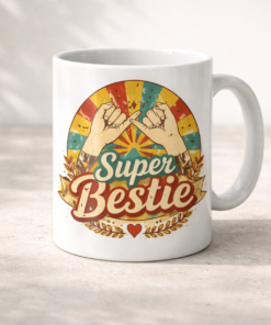 Funny mug with the slogan Super Bestie