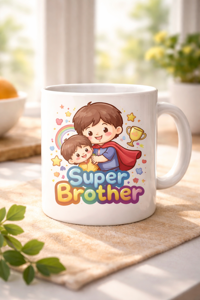 Funny mug with the slogan Super Brother