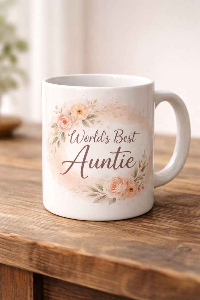 Funny mug with the slogan World's Best Auntie