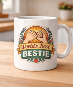 Funny mug with the slogan World's Best Bestie