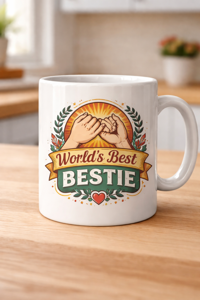 Funny mug with the slogan World's Best Bestie