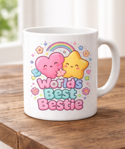 Funny mug with the slogan World's Best Bestie
