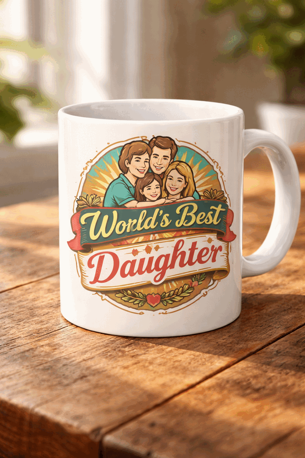 Funny mug with the slogan World's Best Daughter