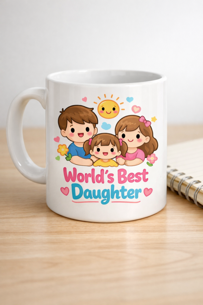 Funny mug with the slogan World's Best Daughter