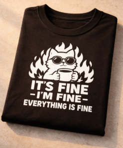 It's Fine I'm Fine Everything Is Fine Funny T-Shirt