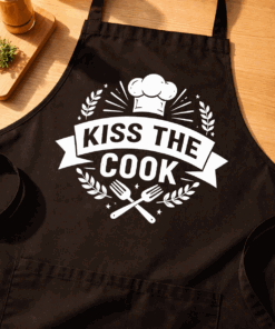 Kiss The Cook Funny Apron
