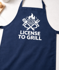 License To Grill Funny Apron
