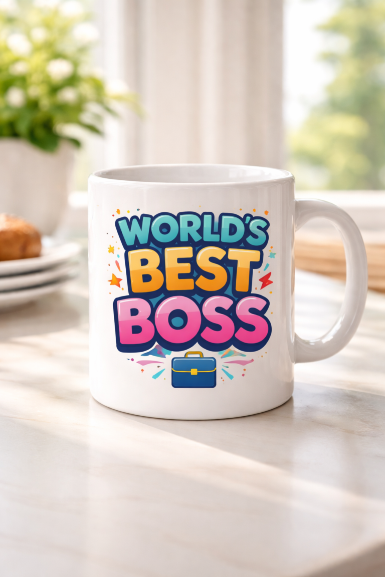 Mug for bosses with the slogan World's Best Boss