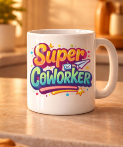 Mug for coworkers with the slogan Super Coworker