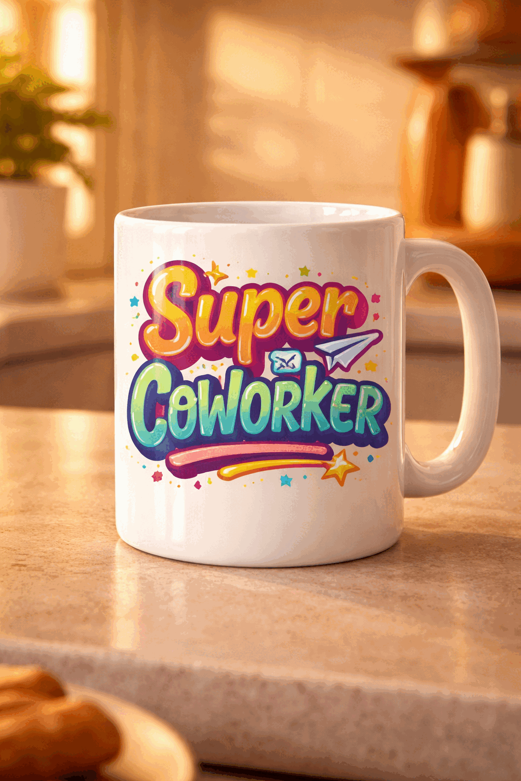 Mug for coworkers with the slogan Super Coworker