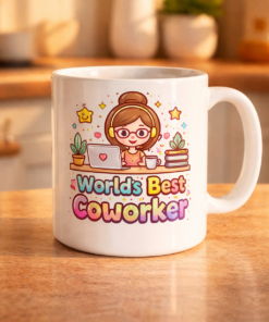 Mug for coworkers with the slogan World's Best Coworker