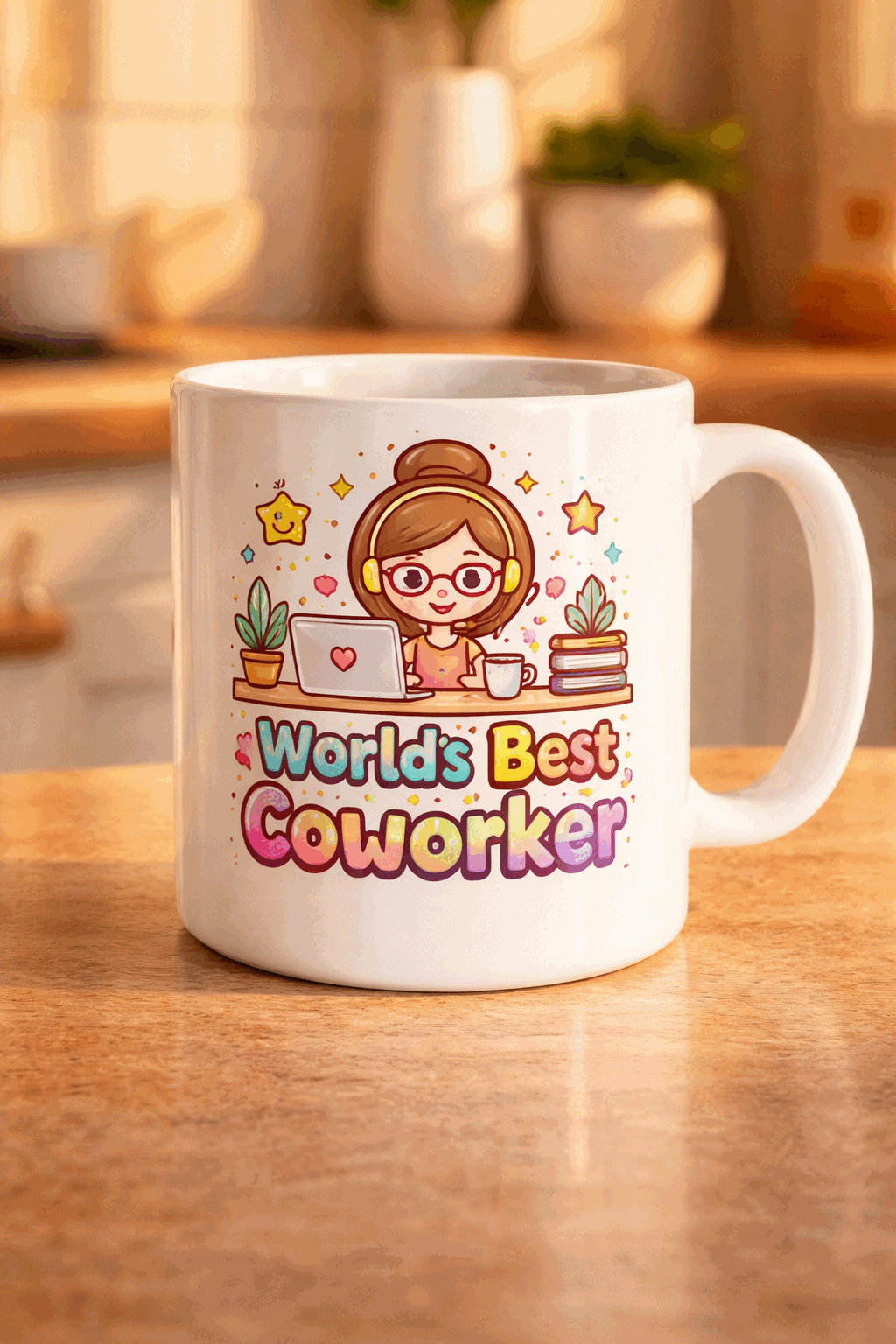 Mug for coworkers with the slogan World's Best Coworker