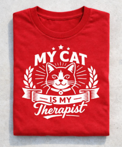 My Cat Is My Therapist Funny Cat Lover T-Shirt
