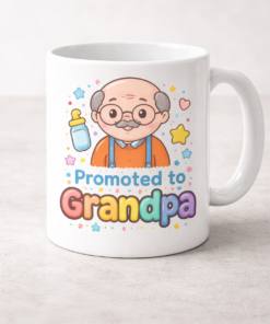 Promoted To Grandpa Funny Mug