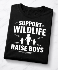 Support Wildlife Raise Boys Funny T-Shirt