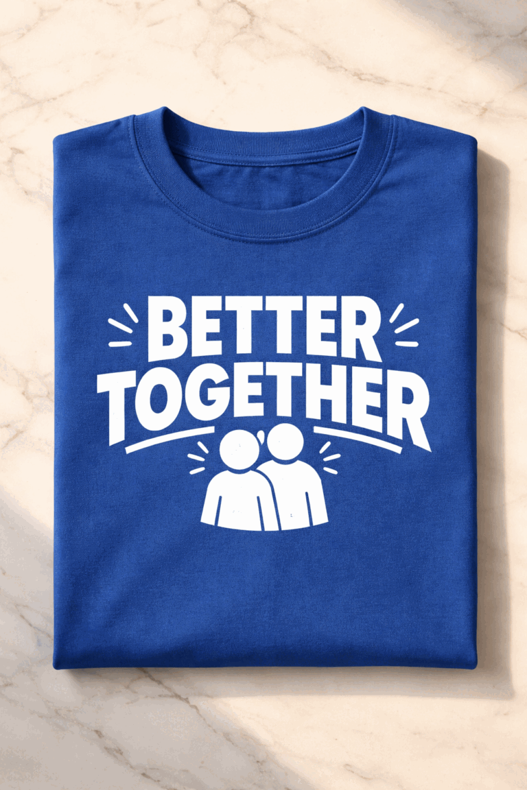 T-shirt for couples with the slogan Better Together