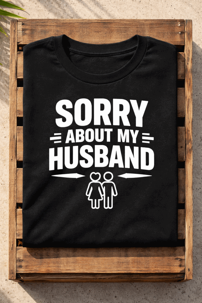 T-shirt for couples with the slogan Sorry About My Husband