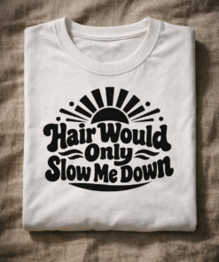 T-shirt for dads with the slogan Hair Would Only Slow Me Down