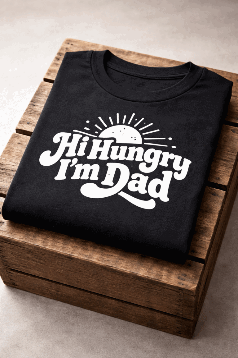 T-shirt for dads with the slogan Hi Hungry I'm Dad