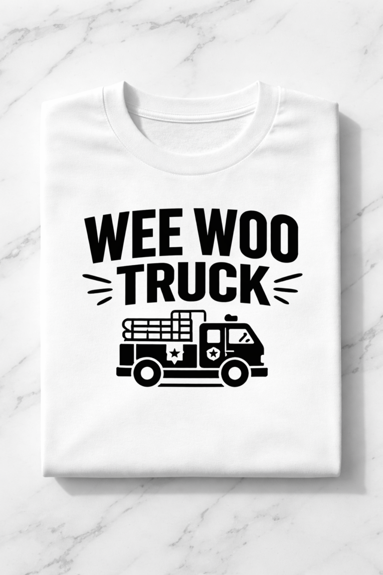T-shirt for firefighters with the slogan Wee Woo Truck