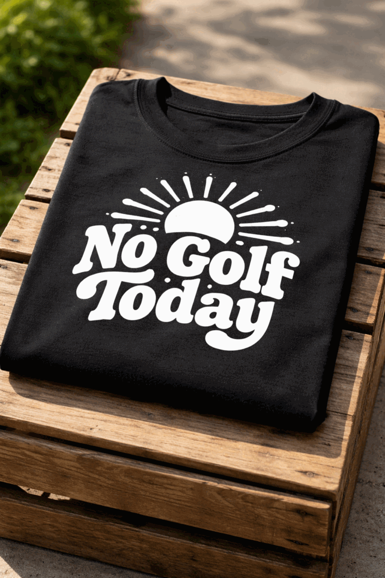 T-shirt for golfers with the slogan No Golf Today