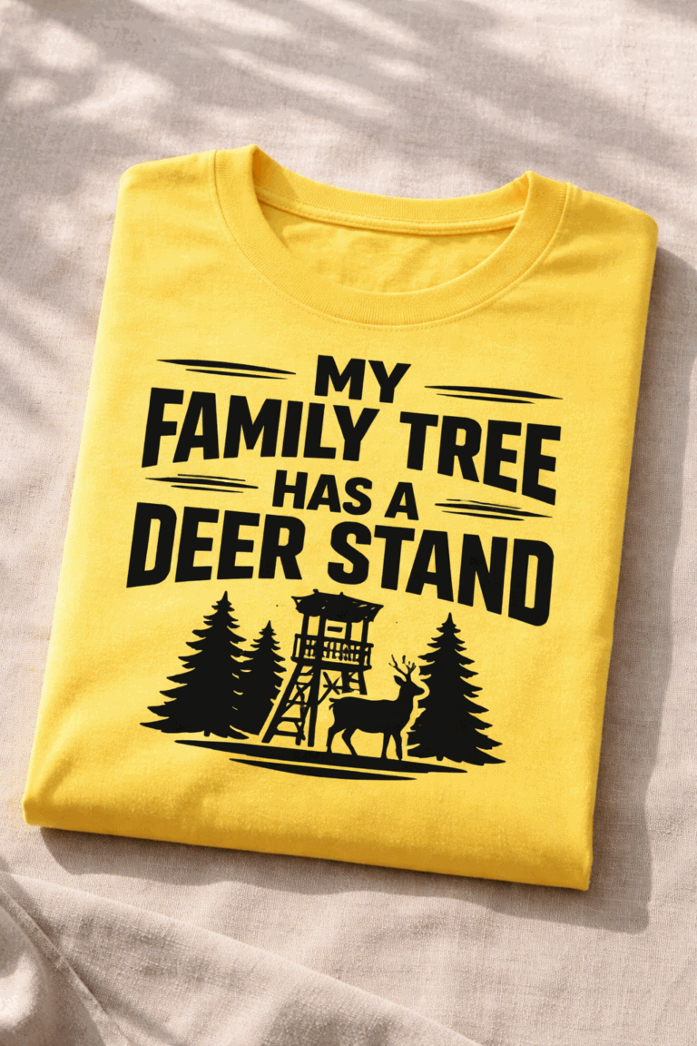 T-shirt for hunters with the slogan My Family Tree Has A Deer Stand