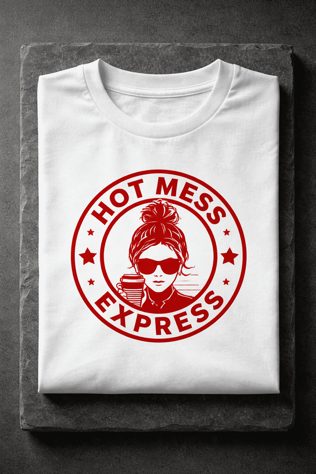 T-shirt for moms with the slogan Hot Mess Express