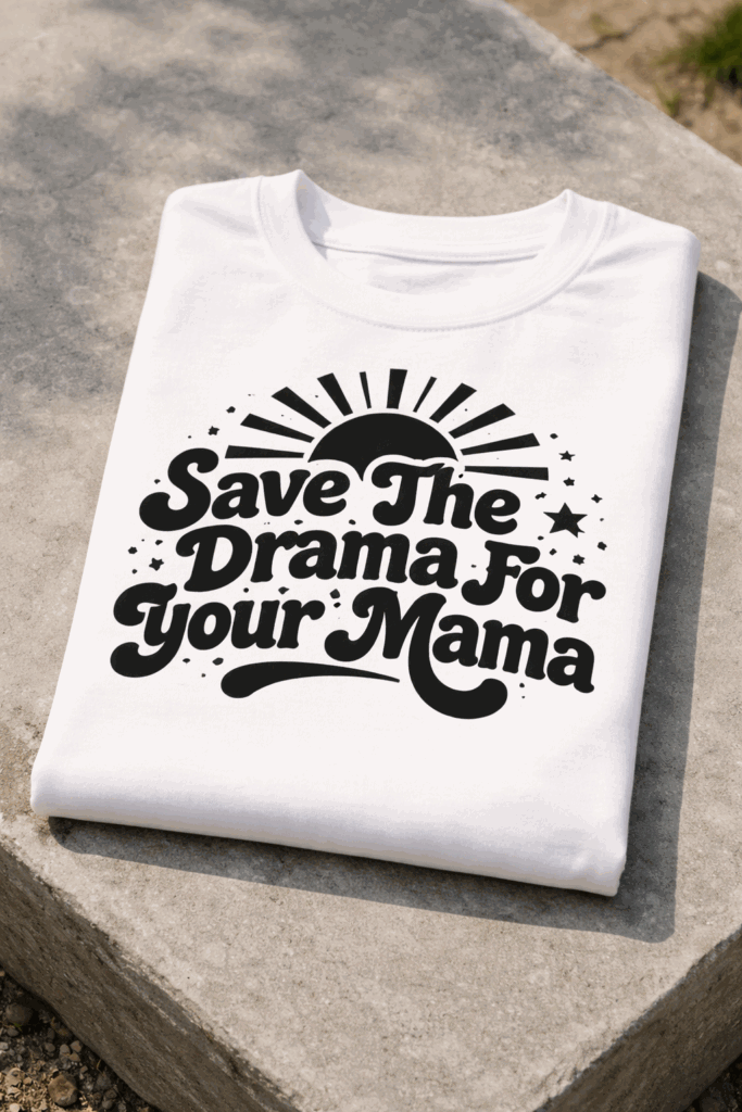 T-shirt for moms with the slogan Save The Drama For Your Mama