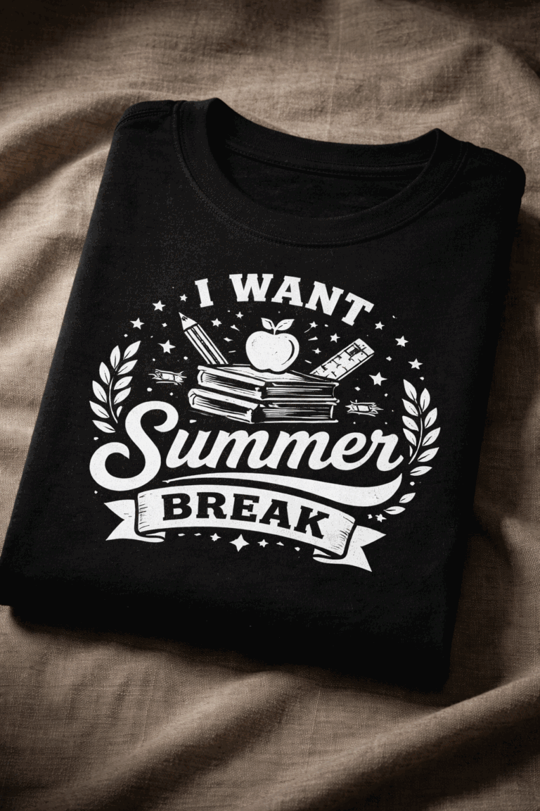 T-shirt for teachers with the slogan I Want Summer Break