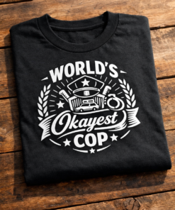 World's Okayest Cop Funny T-Shirt